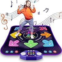 ANNKIE Light Up Dance Mat for Kids 3-12: 8-Button Bluetooth Music Pad, 5 Modes, Fun Active Gifts for Girls Boys