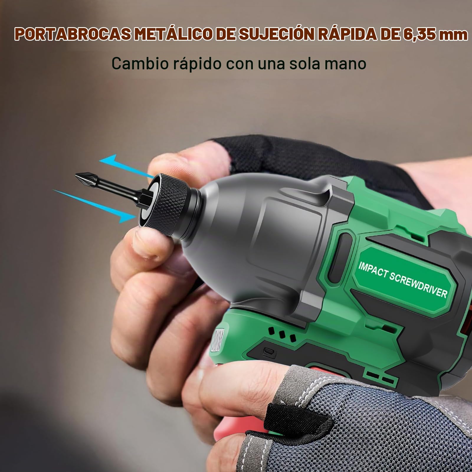 Taladro Percutor a Bateria 16,8V, Destornillador Electrico Inalámbrico con 2 Baterías 2000mAh, 150Nm, 3 Velocidad, Taladro Atornillador para Reparación y DIY
