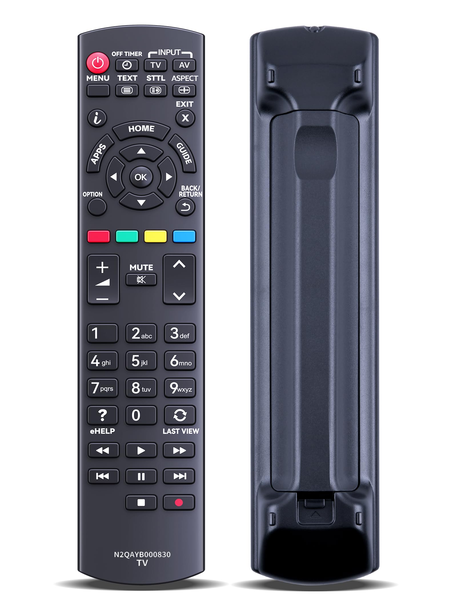 New N2QAYB000830 Suitable for Panasonic LED LCD TV Replaced Remote Control,Compatible With TX-L32EN63 TX-50AS500Y TX-39ASW504 TX-42AS500E TX-42AS600EW TX-L42E6EK TX-39AS600Y TX-39ASW604 TX-42AS600Y