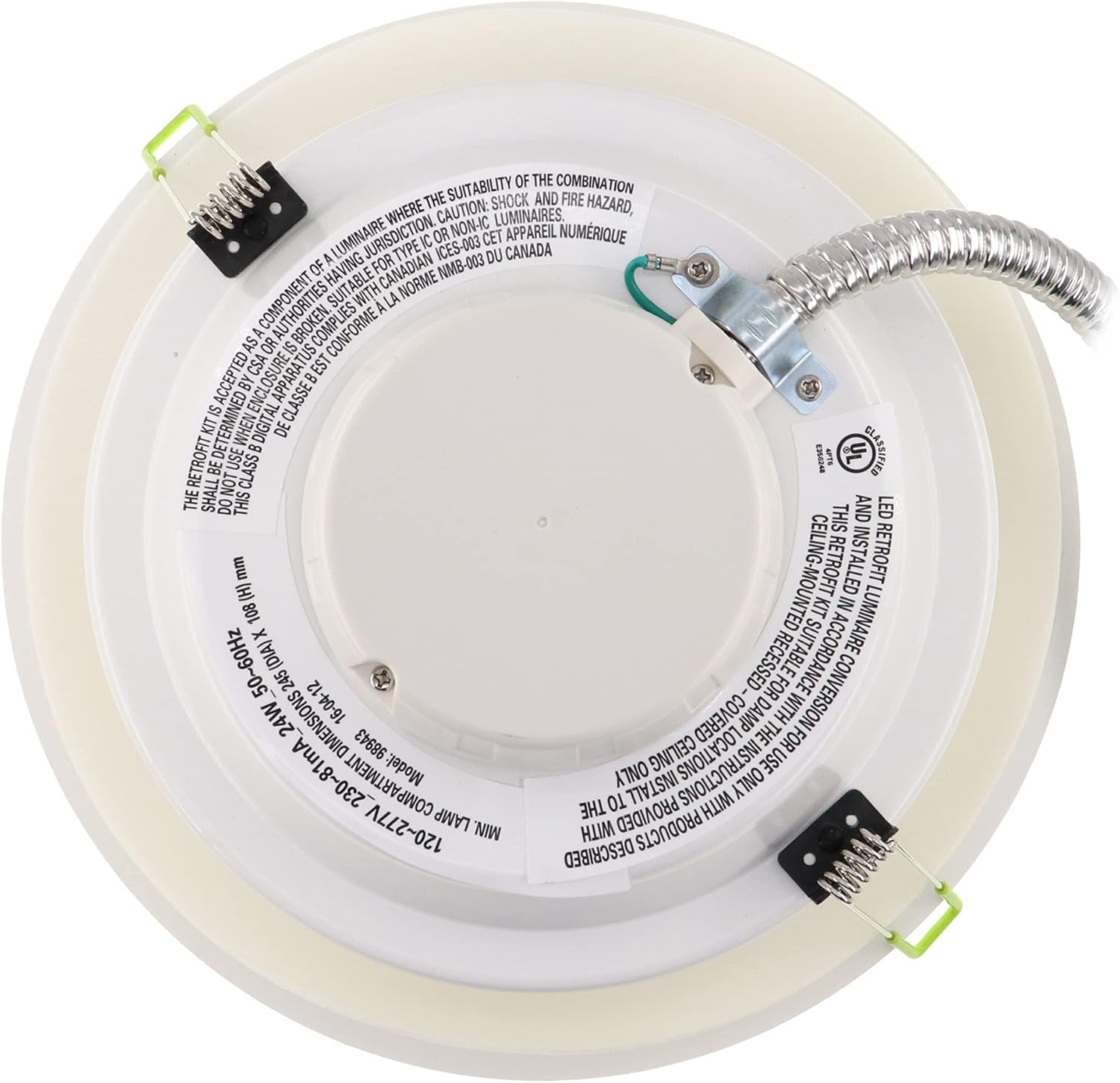 Verbatim 98943 Recessed LED Downlight, 120/277V, 24-Watt, 1500-Lumen, 3000K, 8-Inch