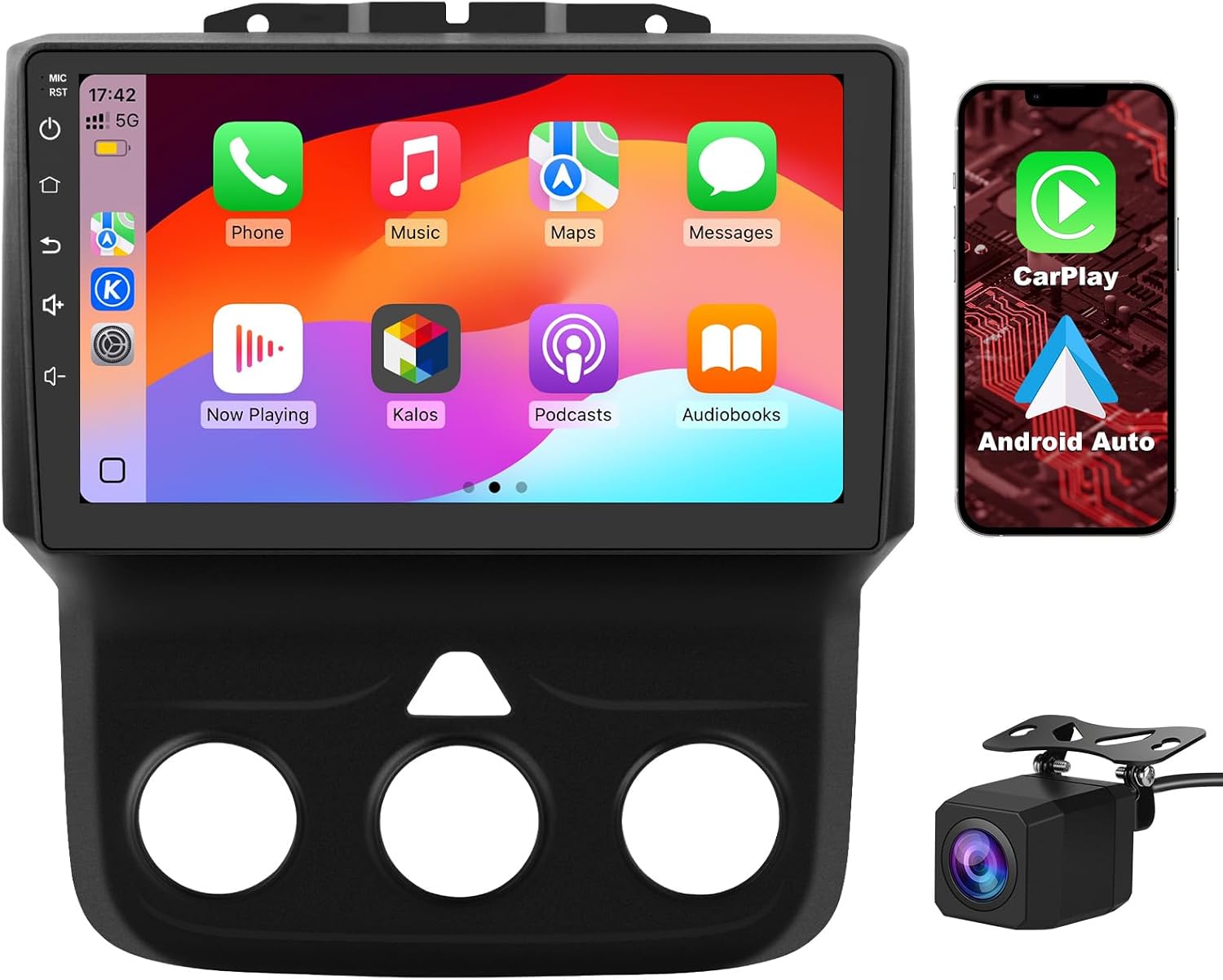 Car Radio Stereo for Dodge RAM 1500 2500 3500 2013-2018(Only fit Manual AC)