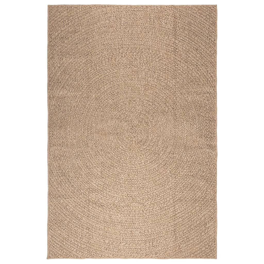 Xhnifben Outdoor Teppich ZIZUR 200x290 cm Jute-Optik aus robustem PP UV-beständig wetterfest leicht zu reinigen für Wohnzimmer Terrasse Balkon Esszimmer & Flur