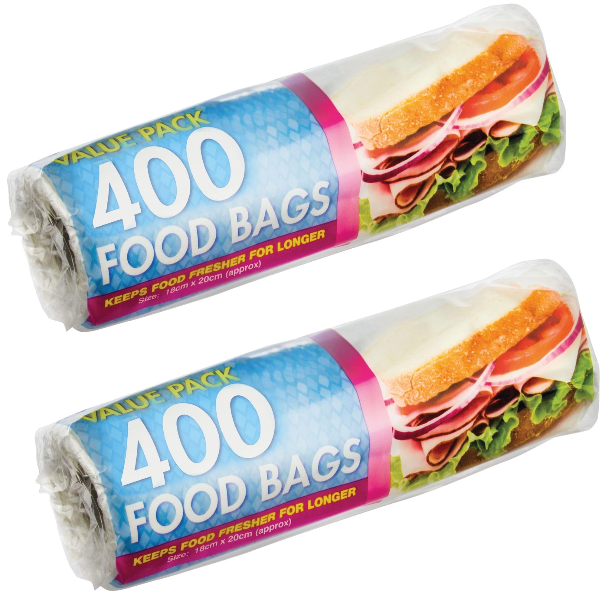 Abl Supplies Clear Plastic Bags 800 X Food Bag | Freezer Bag On Roll Multi Use Sandwich Bags | Fruit Veg Sandwich Freezer Groceries Nuts Storage Plastic Reusable