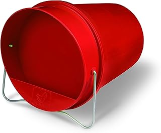 Little Giant Plastic Bucket Waterer for Poultry (1.5 Gallon) Heavy Duty Gravity Fed Water Tank for Chickens (Red) (Item No. PLB15)