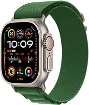 Vaku Luxos® ALPINO Nylon Strap for Apple iWatch Series Ultra, Ultra 2, SE, 9 8 7 6 5 4 3 2 1 (42mm, 44mm, 45mm, 49mm) Self-Adjusting Braided Sport Elastics Wristband For Men and Women