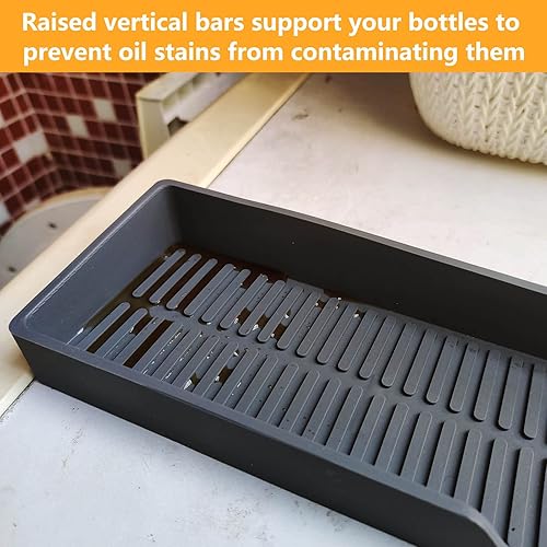 Miniatura 6 de JOOKKI - Estante superior de silicona para estufa de 30 pulgadas estante superior magnético para estufa de cocina estante de horno para espalda con