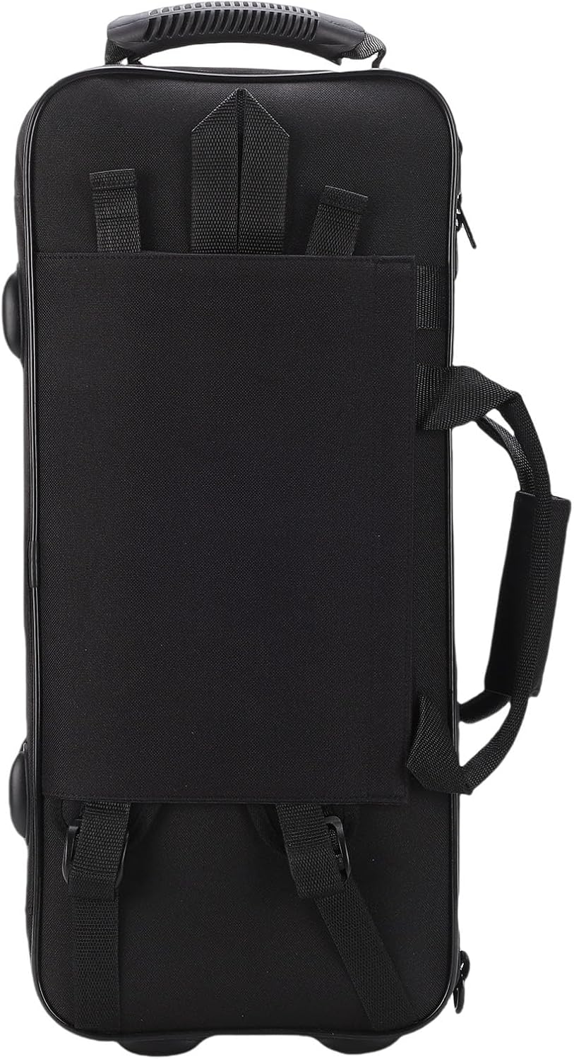 Alomejor Trumpet Case with Adjustable Shoulder Strap, 3 Layers Trumpet Gig Bag, Portable Wind Instrument Case, Lightweight Padded Musical Carrying Bag