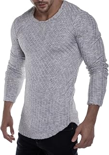 2023-Y*Y2*K Men Compression Shirts Men Long Sleeve Base Layer Athletic Undershirt Gear Workout T Shirt Stripe Tee Men