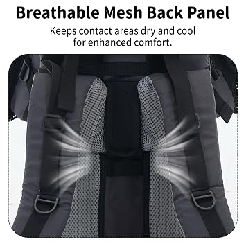 Baby Backpack Carrier for Hiking, Toddler Hiking Backpack with Rain & Sun Hood Adjustable Straps & Waist Belt Ergonomic Child Carrier Foldable Frame Lightweight Large Capacity for Outdoor Travel