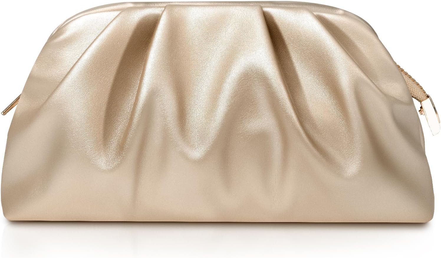 lovyoCoCo Clutch Purse for Women Soft Pleated PU Wedding Clutch, Elegant Evening Bag for Galas, Proms,Cocktail Parties
