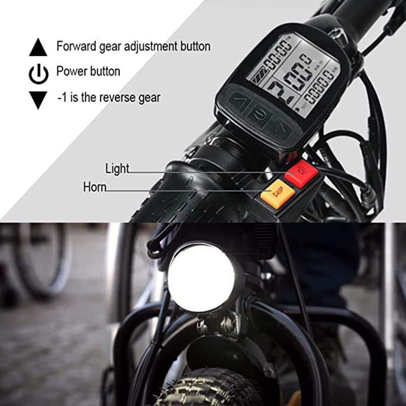 500W Handbike Eléctrica para Silla de Ruedas, Acople Motor para Silla de Ruedas, Convertir Silla de Ruedas Manual en eléctrica con la luz Delantera, 16AH Batería, 16 pulgadas