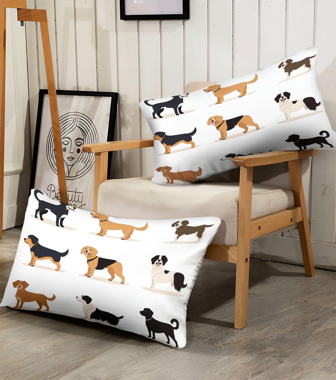 Funda Nórdica 150 x 200 cm Funda Edredon Perro Animales Diseño para Dormitorio de los niños, Cama Individual Cama 90, + 2 Fundas de Almohada