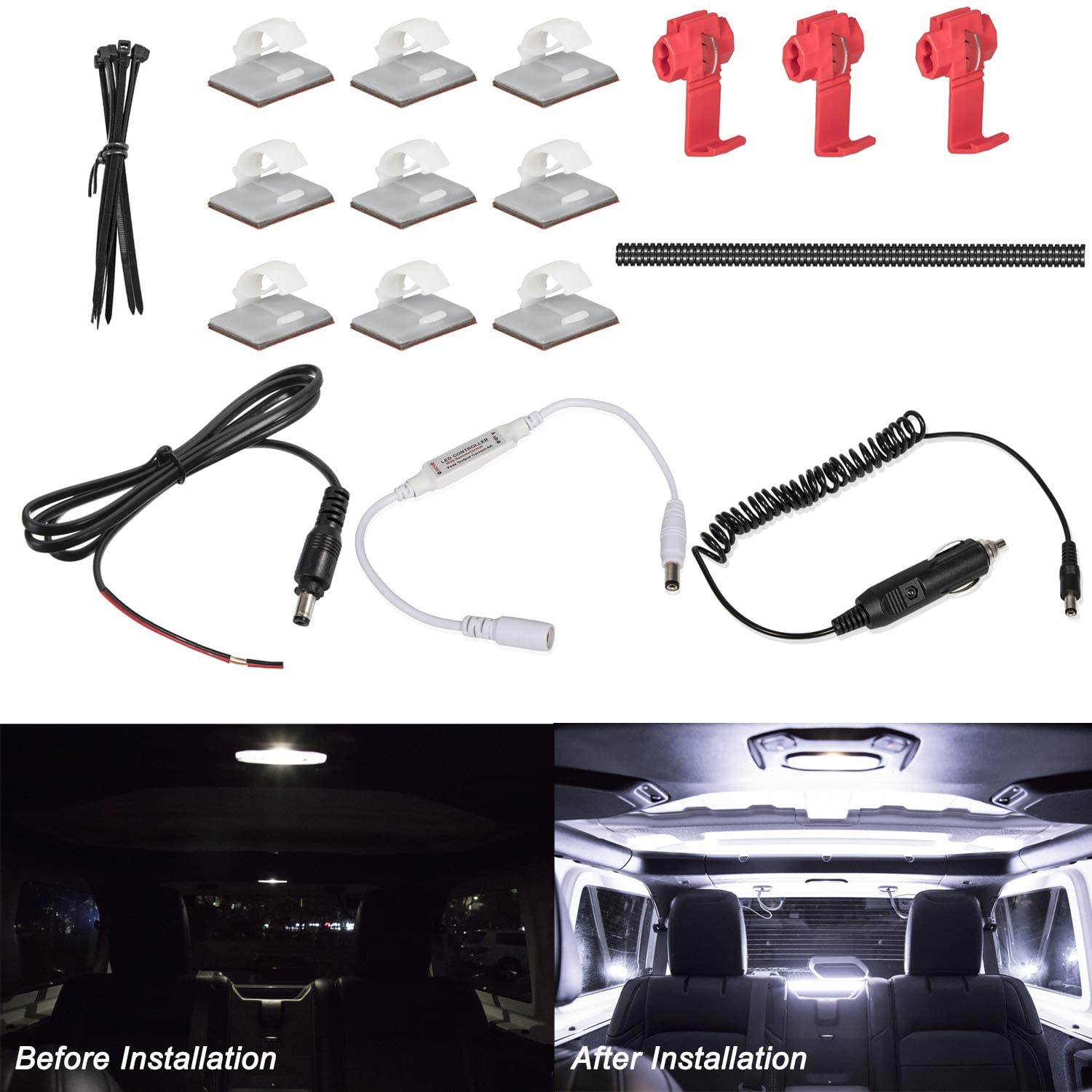 Sunluway LED Rear Glass Lift Gate Dome Light Bar for Jeep Wrangler 2007
