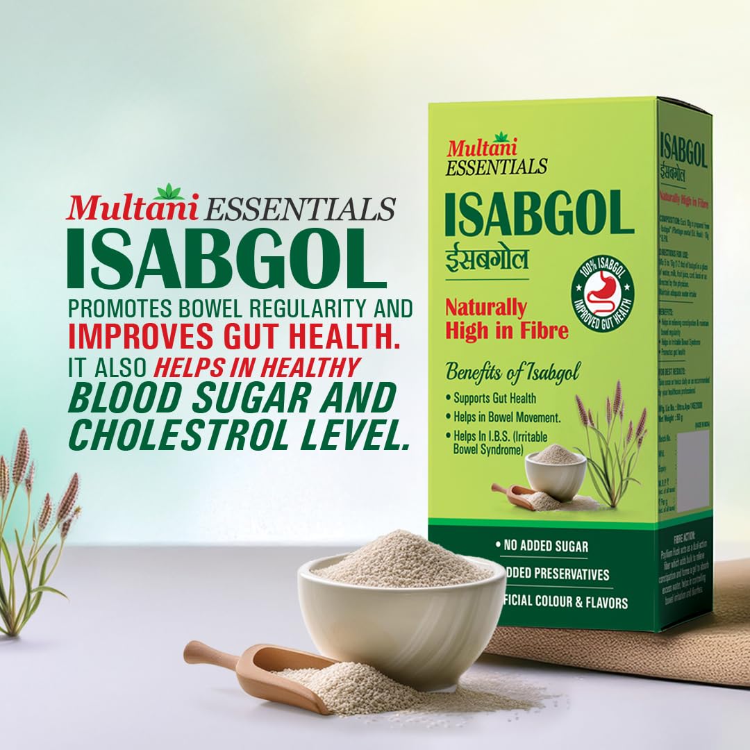 Buy Now Multani Essentials Isabgol |Psyllium Husk Powder | Gut Healt...