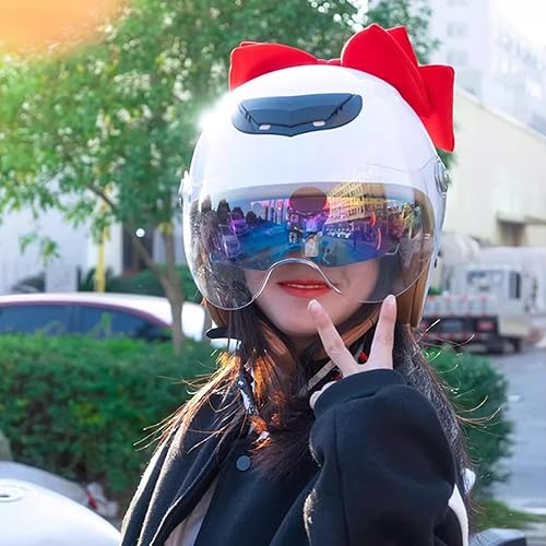 Miniatura 7 de Cascos de Motocicleta con Adorno de Moño Grande Adhesivo, Ornamento de Moño Motorbike Helmets Decor, Parches de Moda para Casco