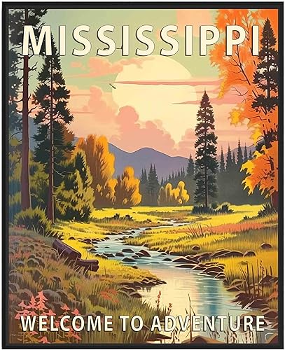 Miniatura 13 de Póster artístico de Tennessee, decoración artística de paisaje retro de Estados Unidos, pintura de montaña y paisaje de aventura para dormitorio,
