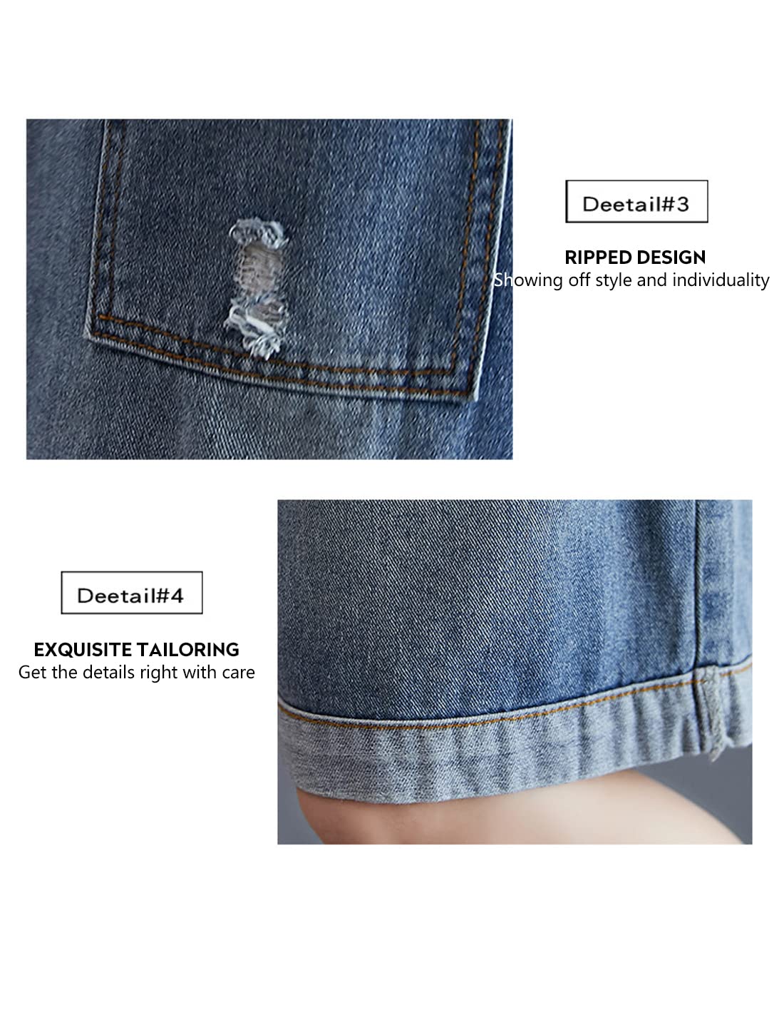 Sukany Classiche cinghie regolabili orlo con risvolto pantaloncini in denim casual con bretelle tute pantaloncini di jeans pagliaccetto