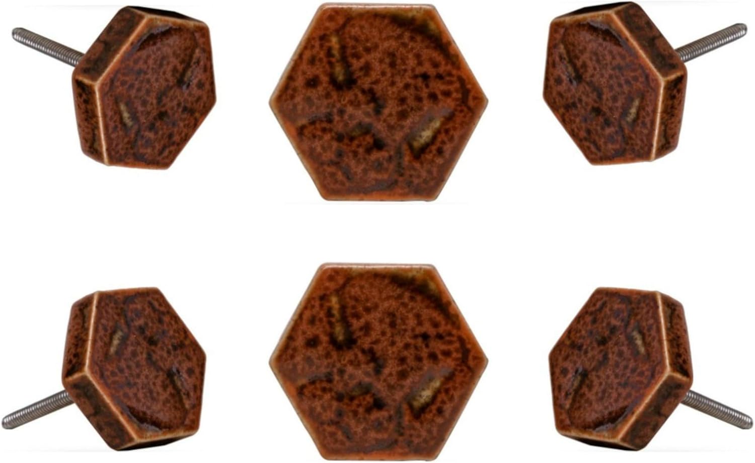 TRINCA-FERRO Set of 8 Ceramic Big Beauty Knobs Kitchen Cabinet Cupboard Door Dresser Wardrobe and Drawer Pull for Bathroom | Bedroom | Office | Kitchen