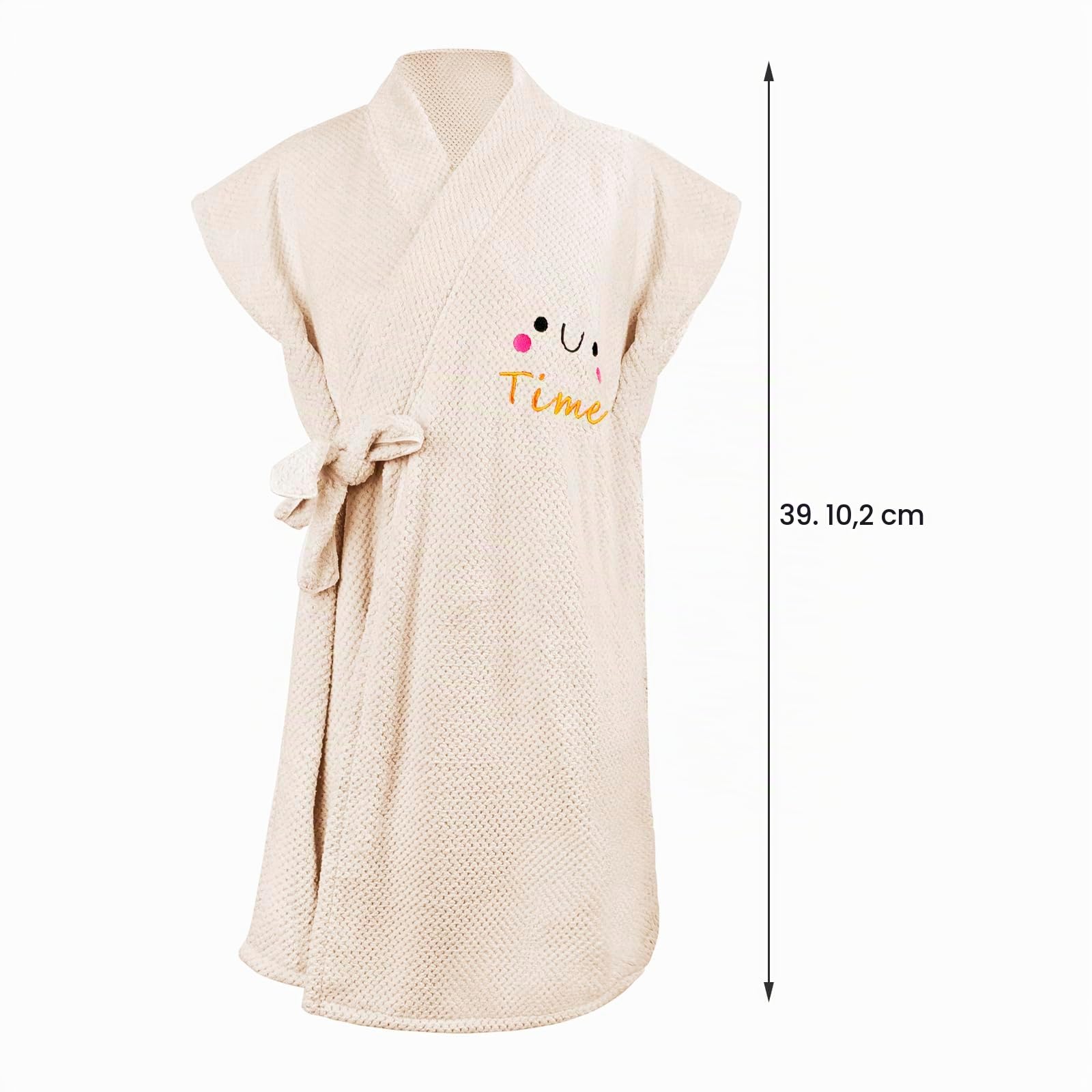 YJZQ Vestito da bagno da donna, accappatoio da sauna, sacchetto di spa, senza cappuccio, per spiaggia, grande asciugamano da piscina, assorbente, 95 x 150 cm, beige, 95_x_150_cm