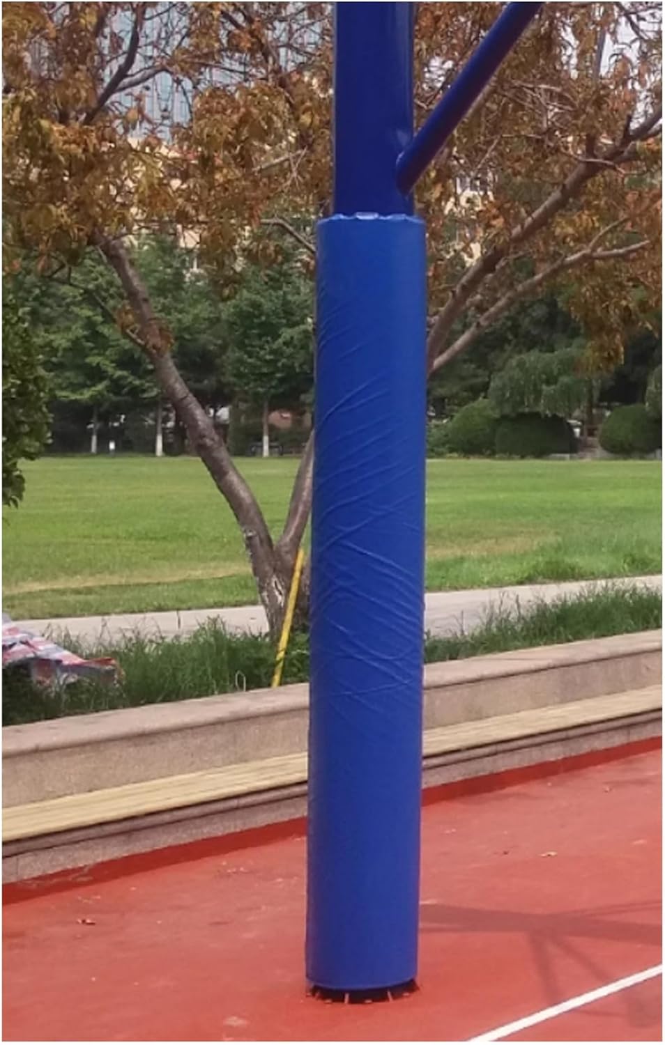 Basketball Pole Pad with Straps - Universal Wrap-Around Padding for Gym, Garage & Playground Poles