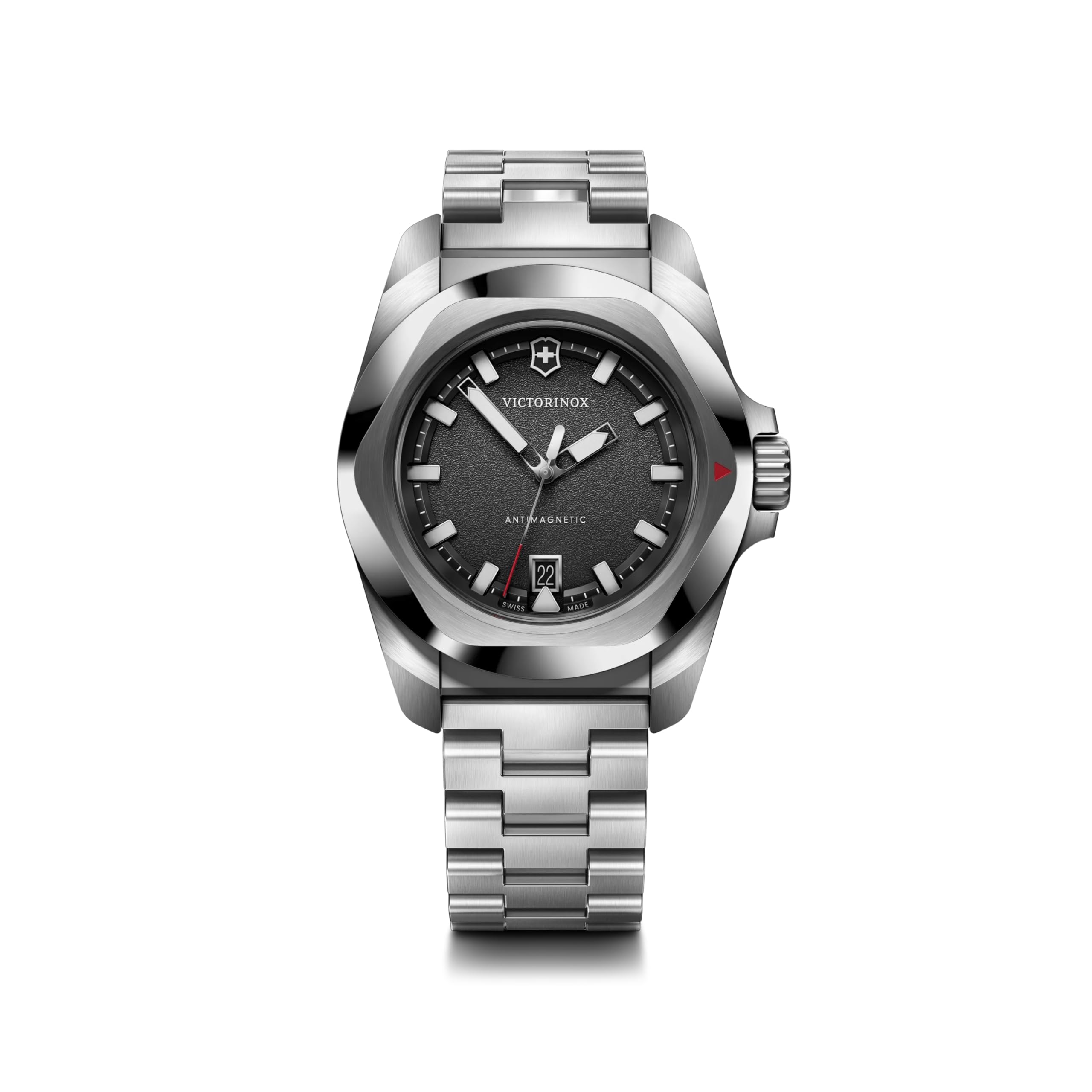 Amazon.com: Victorinox I.N.O.X Quartz Black Dial Stainless Steel