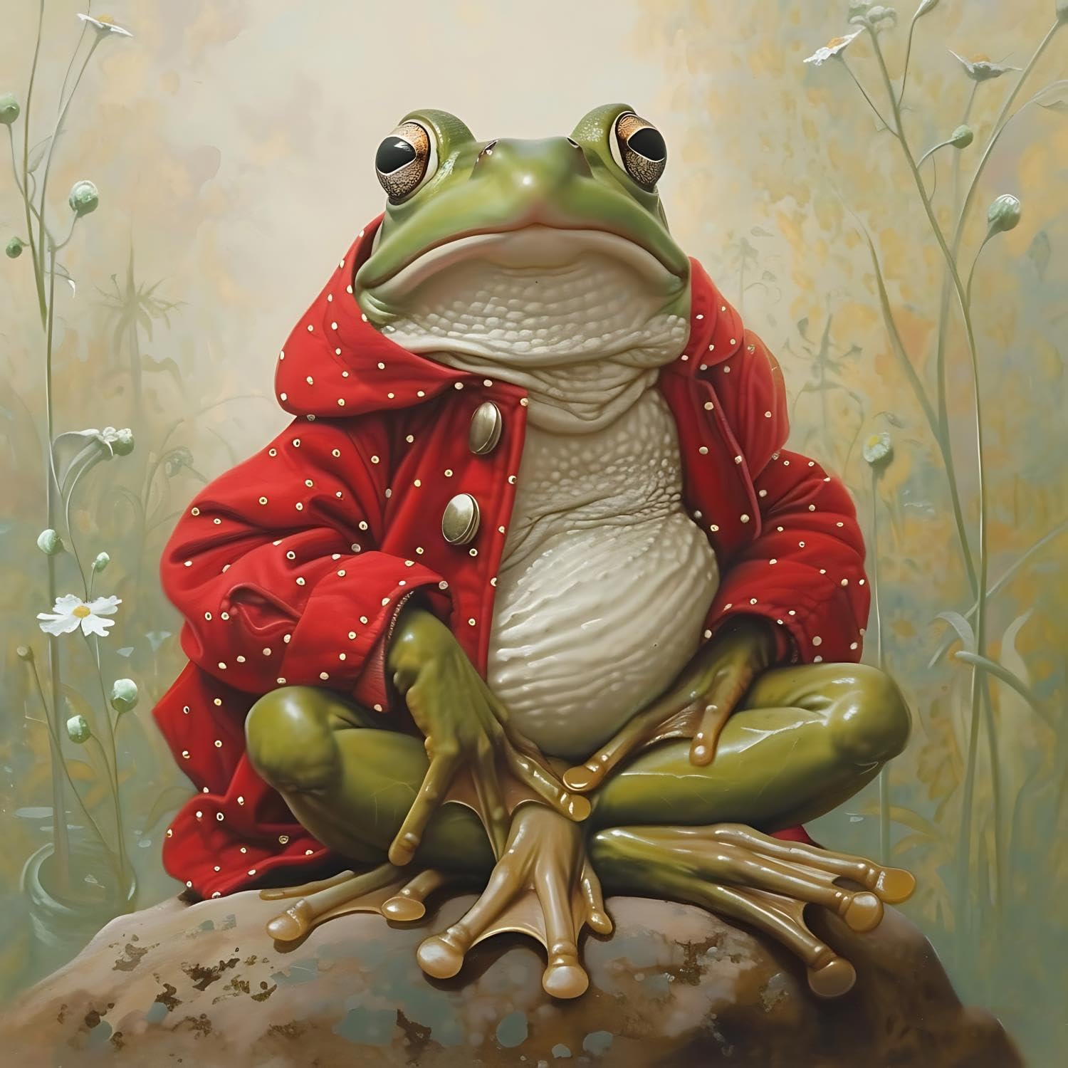 Frog Diamond Painting Kits for Adults&Kids Humor Frog Diamond Art Kits Full Drill Diamond Dots Paint with Diamonds Arts and Crafts for Beginner Home Decoration 20x24 inch