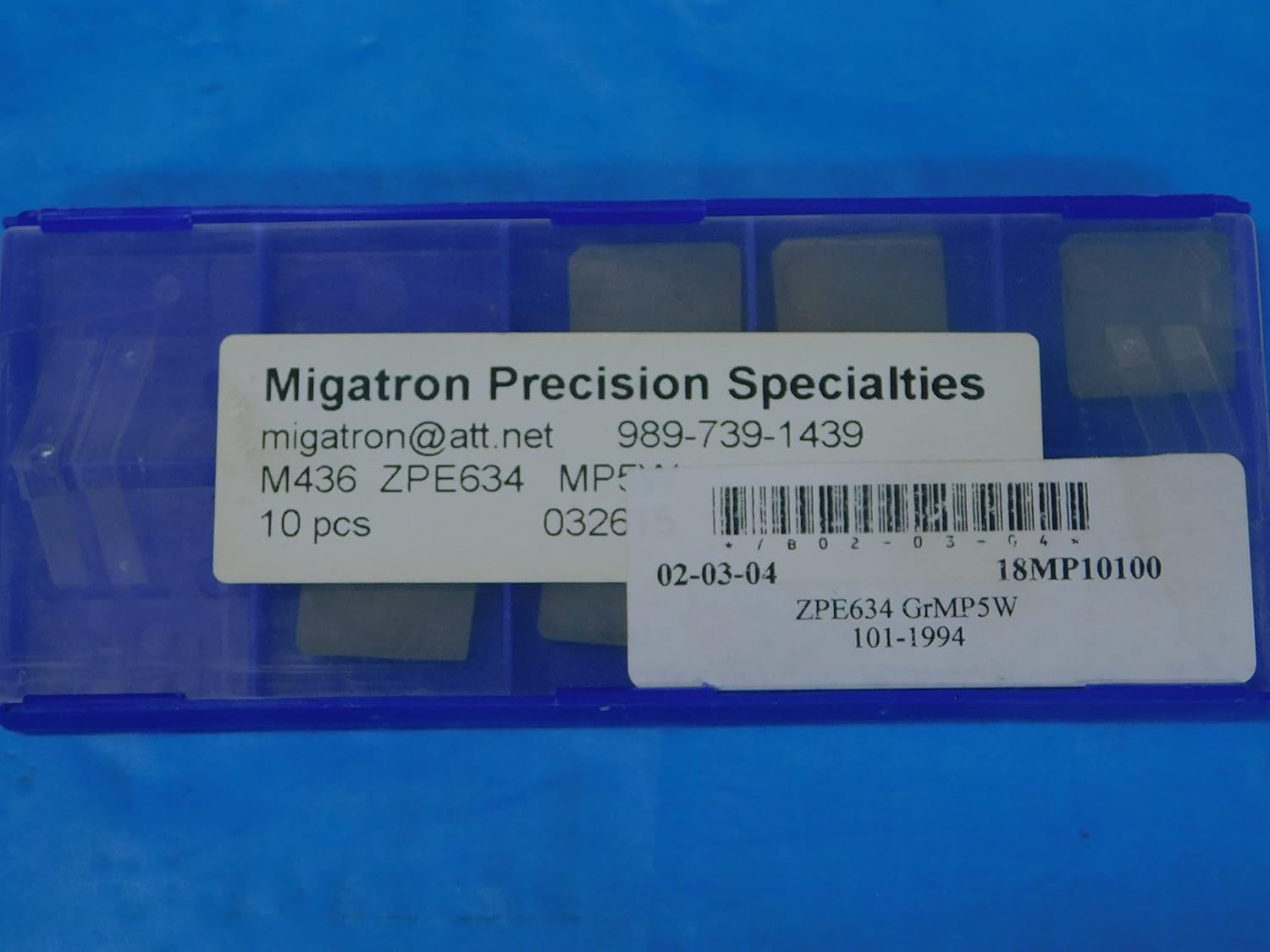 10PCS New MIGATRON M436 ZPE 634 MP5W Carbide Turning Inserts - JP1064RDT