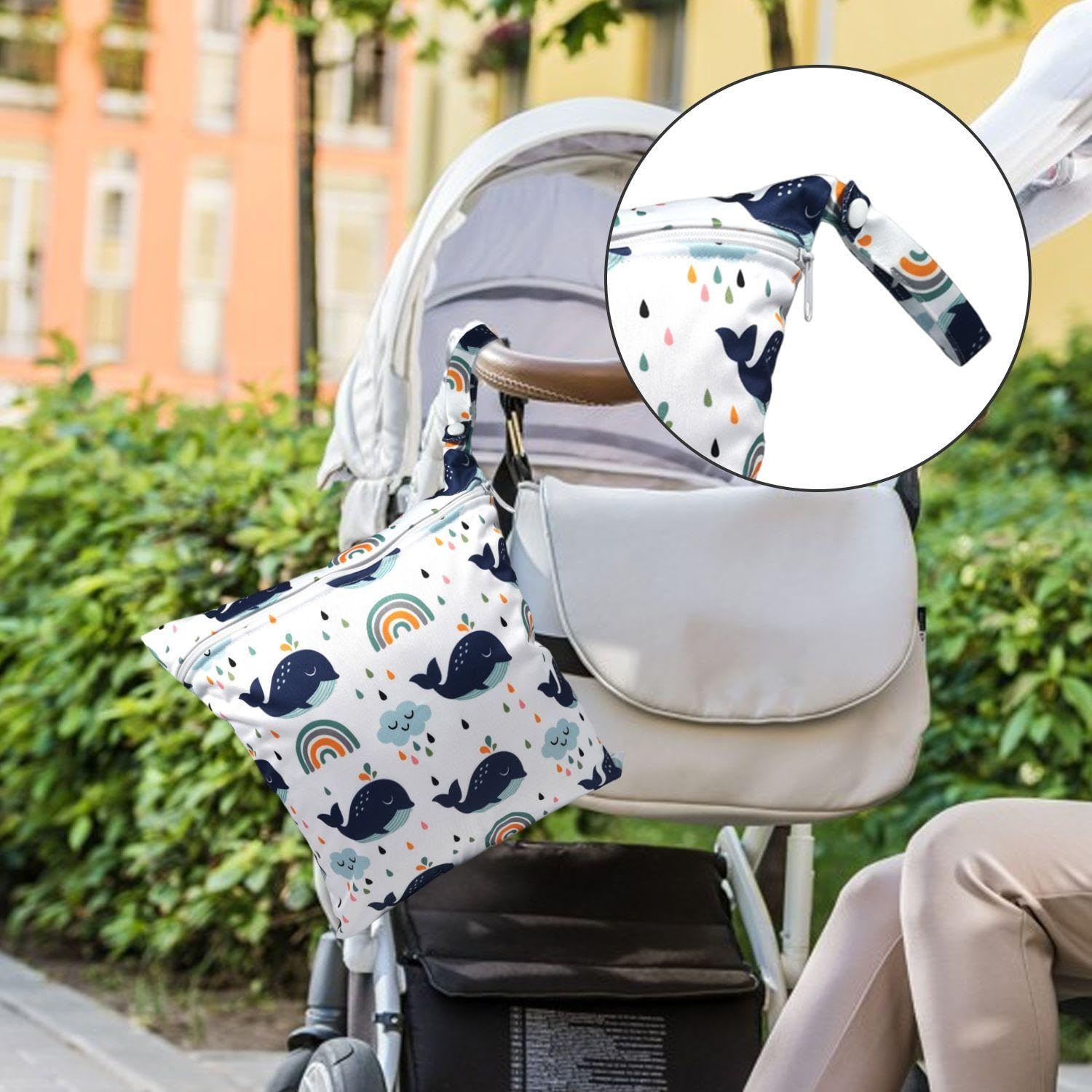 2 Pieces of Baby Product Storage Bags, Cartoon Print Storage Bags, Cute Graffiti Storage Bags, Portable Storage Bags - Image 3
