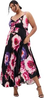 Women's Cocktail Dress-Ariana Print Pleat