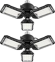 Vista 13 de Bombillas LED de garaje 2 unidades 180W 18000LM 6500K luz LED tienda con 6 más 1 paneles deformables sótano granero luces de techo para E26/E27