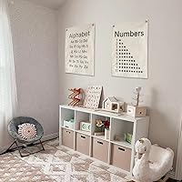 Vista 7 de Pancarta de lona colgante para guardería y sala de juegos, decoración de pared para niños, decoración de habitación moderna para niños y niñas