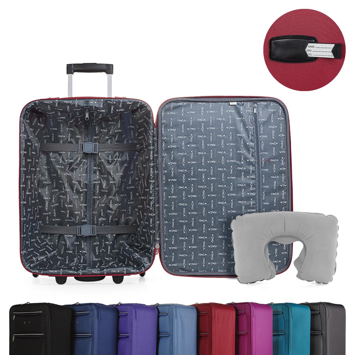 Maletas De Viaje Cabina 55X40X20 Material EVA ligero, Trolley Con Ruedas Ma