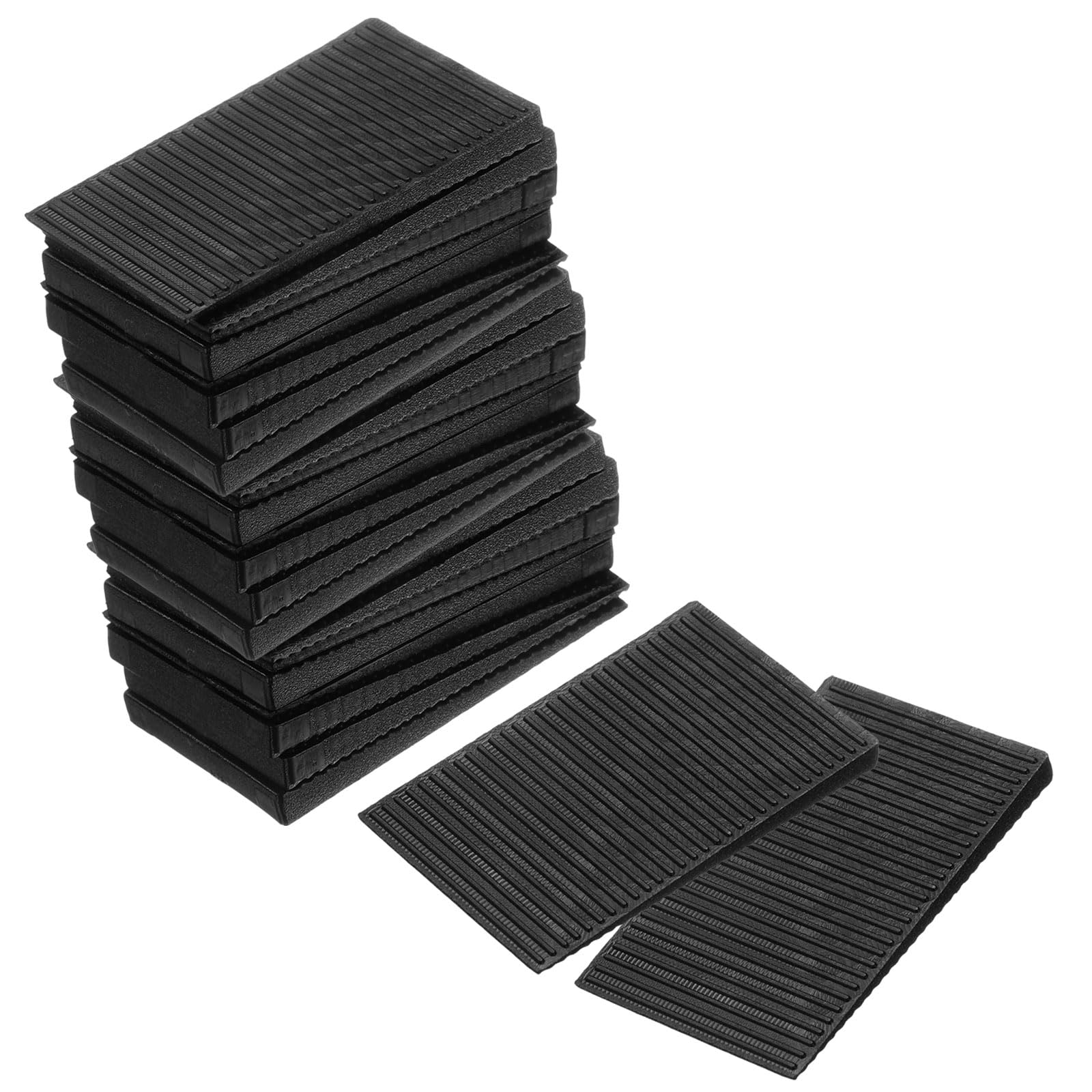 uxcell Plastic Shims for Leveling, 24 Pcs Black Composite Shims and Wedges, Firm and Non-Slip for Table, Dresser Legs, and More Furniture (50 x 30 x