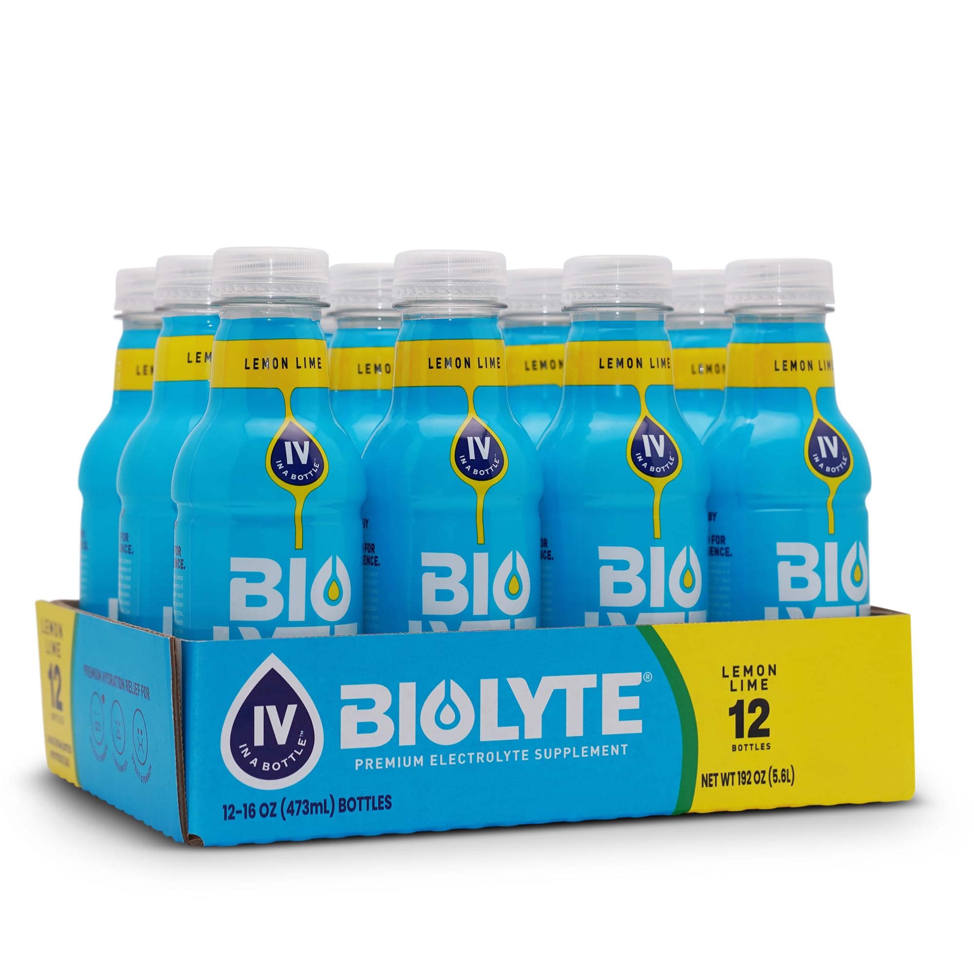 BIOLYTE Electrolyte Drink - Doctor-Formulated Hydration Drink, HSA & FSA Electrolytes Water, Chemotherapy Must Haves for Women and Men, Rehydration IV Liquid in a Bottle - Citrus, 16 Fl Oz (12 Pack)