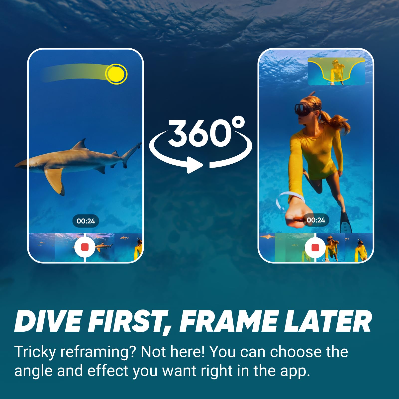 Insta360 X4 Pack Subacqueo Invisibile - Action Cam 360° 8K Impermeabile, Video Grandangolari in 4K, Selfie Stick Invisibile. Protezioni Lenti Rimovibili, Autonomia Batteria 135 min, Editing IA