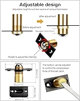 Vista 2 de Jiayi - Juego de 2 accesorios para puerta de armario, cierre de bola para puerta francesa, cierre de bola para la parte superior de la puerta