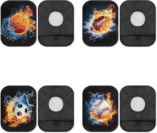 Rnyleeg Fundas para bolsas de ostomía para niños, 4 piezas, con diseño de bolas, accesorios para iseostomía, cuidado del estoma, suministros de