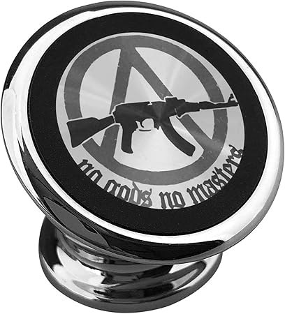 Amazon 神なしマスターなしアナーキーak47銃のロゴ 携帯電話ホルダー スマートフォン ブラケット 車 磁石 車 ナビゲーション ブラケッ 360度 スピン ロードとアンロードが簡単 Iphone Android 複数モデル互換 車 バイク 車 バイク
