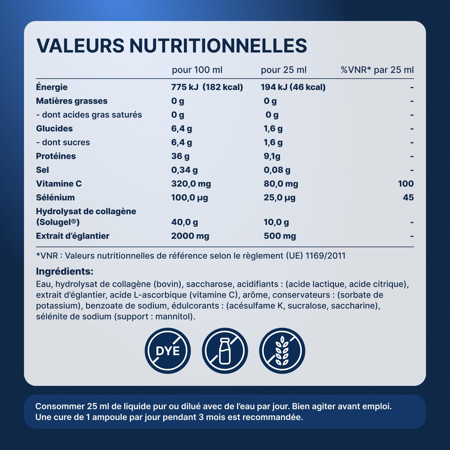 Alpha Peptide Collagène à boire - Collagene liquide 50 ampoules - 10.000 mg d'hydrolysat de collagène - Avec des peptides de collagène de type 1 et 3 - Testé en laboratoire externe