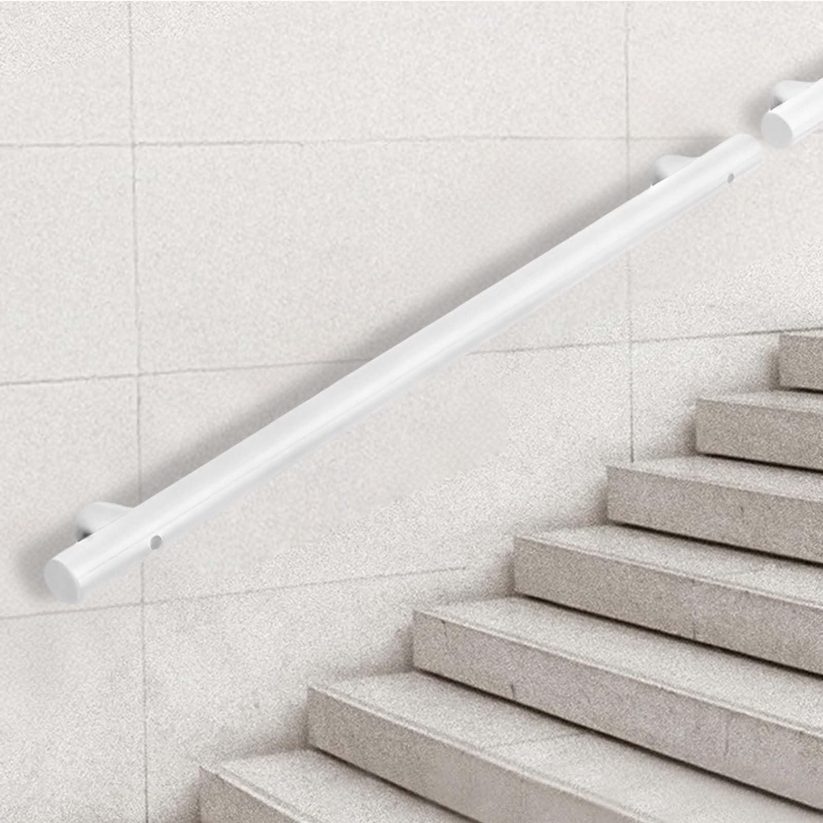 Rampe d'escalier industrielle en métal noir de 500cm pour terrasse extérieure