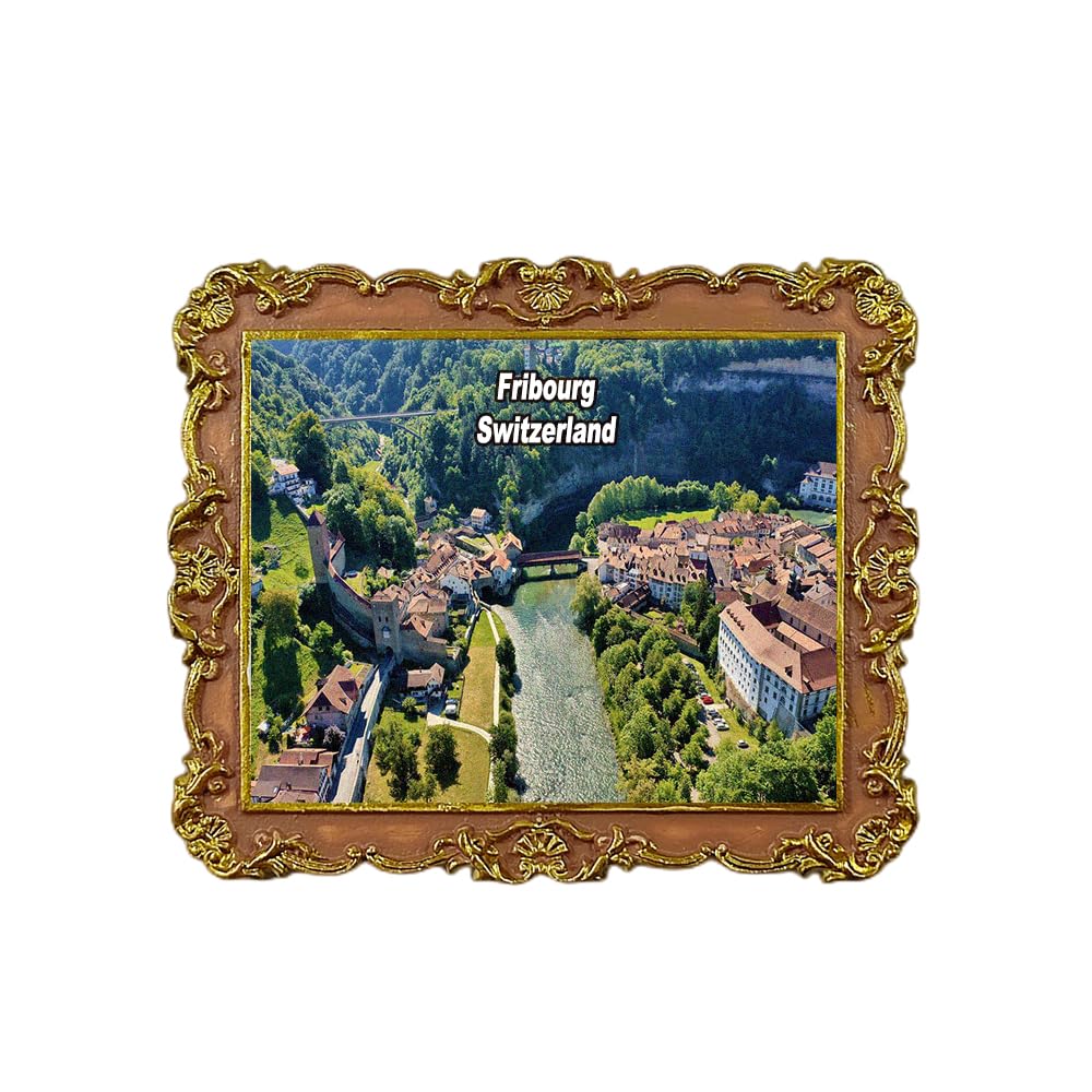Fribourg Svizzera magnete da frigorifero 3D souvenir da viaggio decorazione per frigorifero adesivo magnetico collezione artigianale