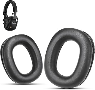 Marshall Monitor ii Ear Pads — Soft Memory Foam Noise Isolation, Easy Install,Protein Leather Replacement Cushions, Marshall Monitor 2 Headphones Replacement Pads