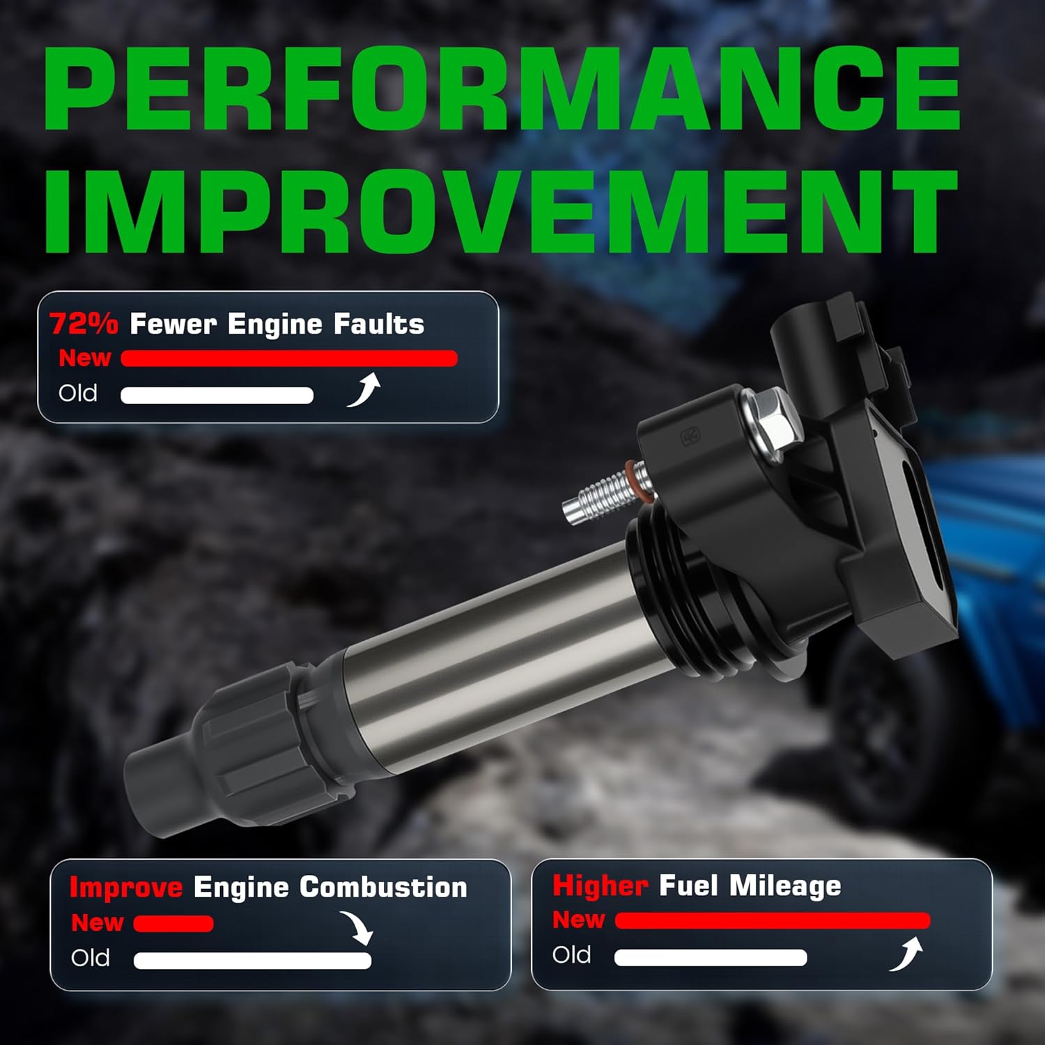 UF569 Ignition Coil Pack Set of 6 Compatible with Buick Allure for Cadillac ATS CTS XTS for Chevy Impala for GMC Acadia for Pontiac G6 for Saab 9-4X for Saturn Outlook Replace 5C1612 12590990 12618542