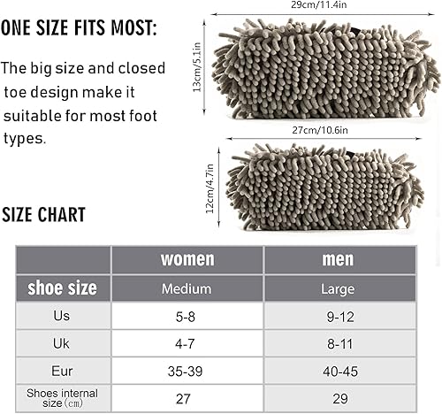 Miniatura 7 de Pantuflas de limpieza de microfibra para hombre y mujer, limpiadores de polvo de piso de vaca occidental, talla M