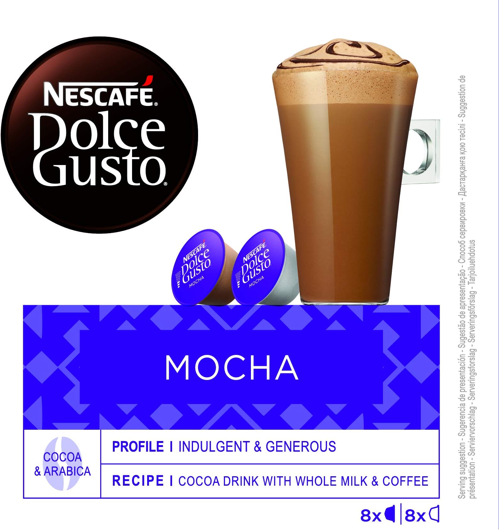 Nestle 'Mocha' for Dolce Gusto Coffee Capsules 16 Capsules (8 Servings)