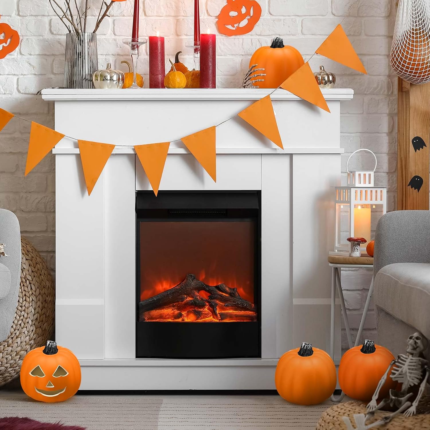 Seenelling 3 Pcs 5.5 x 5.1'' Carvable Pumpkin Artificial Hollow Foam Pumpkin Crafts Fake Pumpkin Decor Halloween Fall Wedding Thanksgiving Decorations for Home Tabletop Porch (Orange)