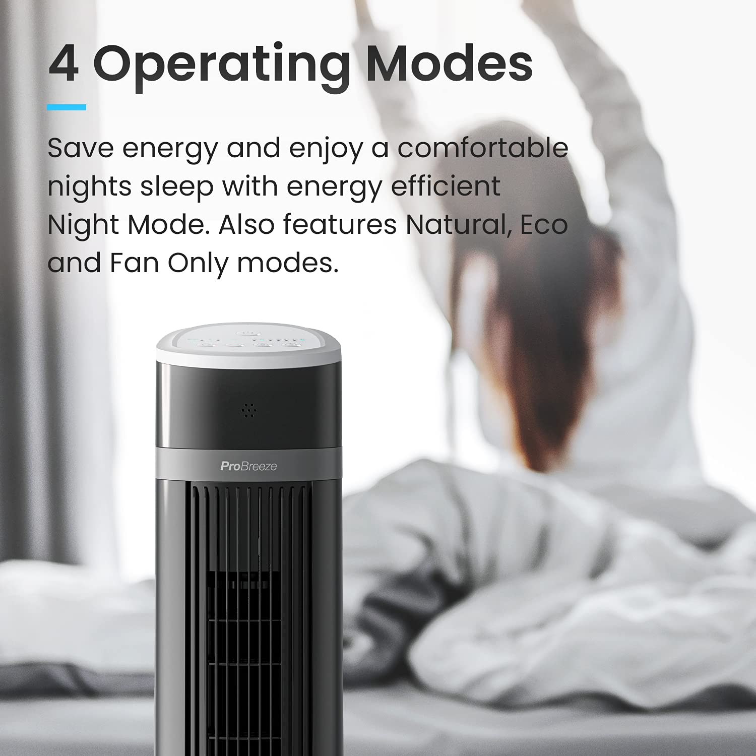 Pro Breeze OmniAir Climatizzatore Portatile Evaporativo A Torre 7 L – 105 Cm, 3 Velocità, Telecomando, Oscillazione Automatica, Timer, Modalità Sleep, Naturale E Umidificazione - 5
