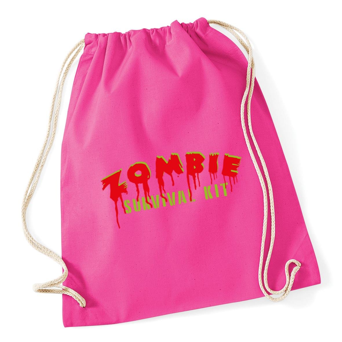 Hippowarehouse Zombie survival kit Drawstring Cotton School Gym Kid Bag Sack 37cm x 46cm, 12 litres