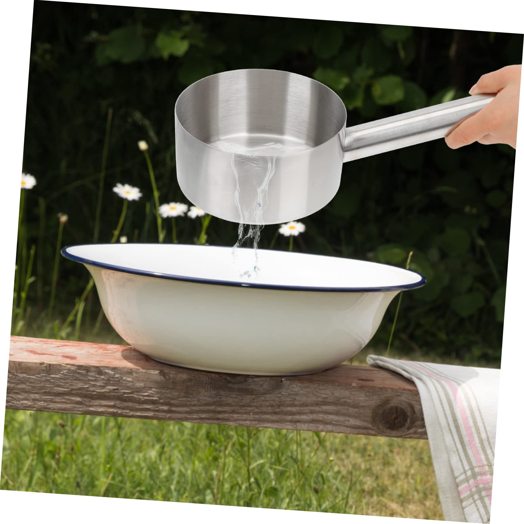 Alipis Cucharón Agua Hogar Cuchara Acero Inoxidable Utensilio Cocina Ergonómico