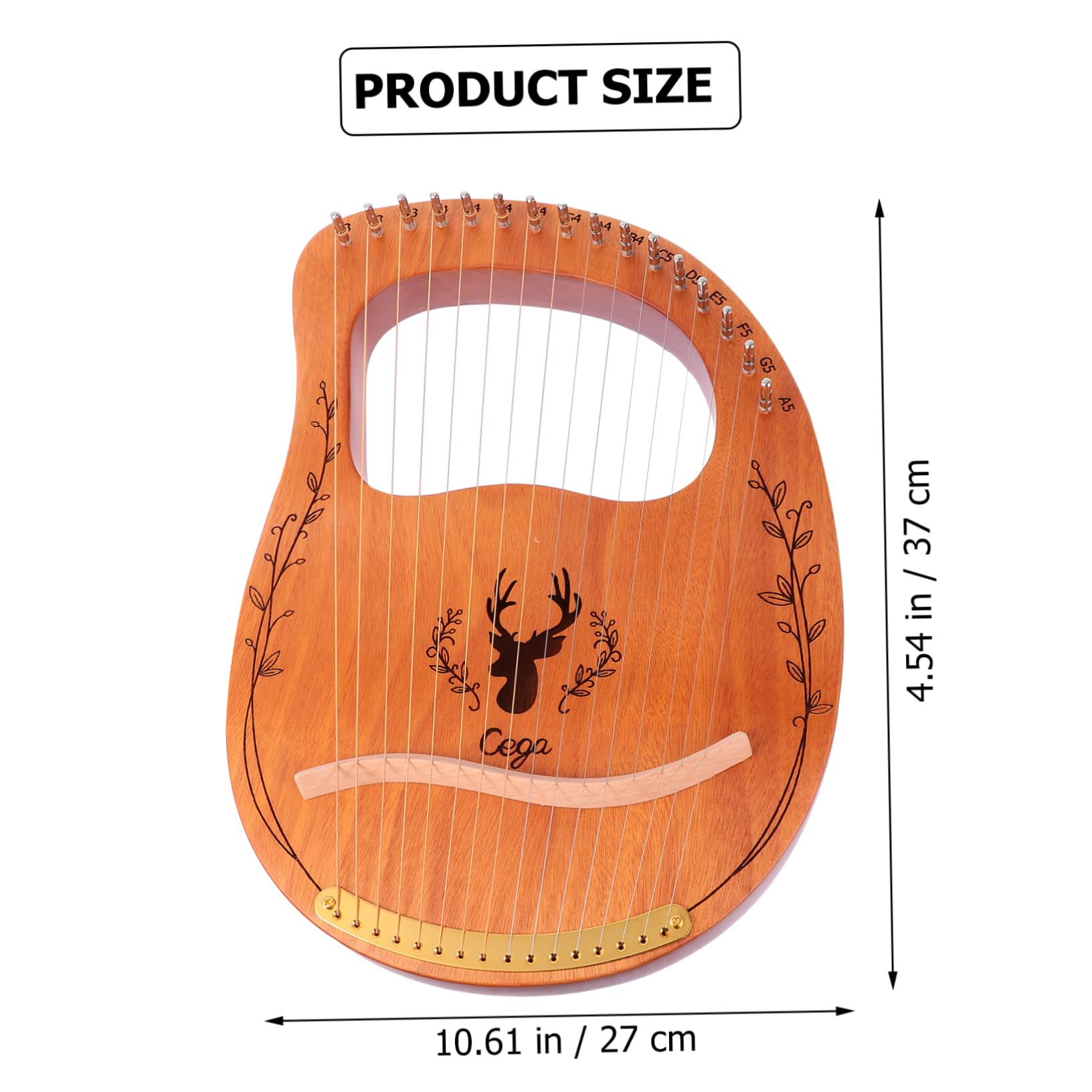 FUNOMOCYA Musical Instrument Set 16 String Harp Handheld Lyre Harp for Boys and Girls